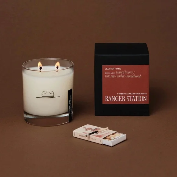 NIB Ranger Station 8.5oz Leather + Pine Candle - Picture 6 of 9
